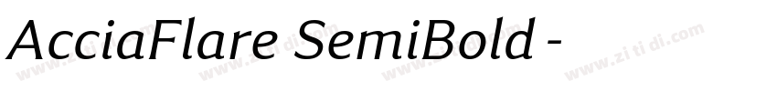 AcciaFlare SemiBold字字体转换